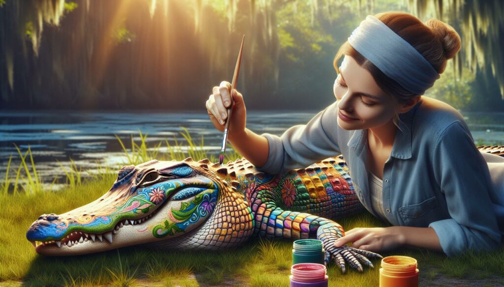 alligator painting