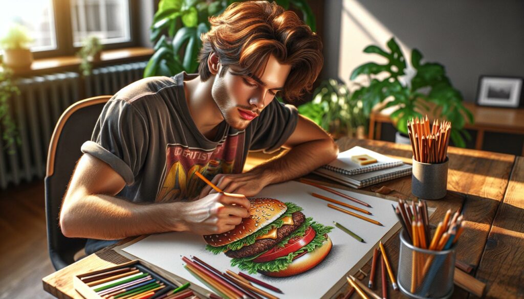 hamburger drawing easy