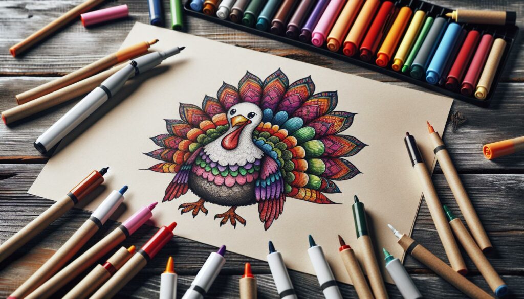 turkey outline drawing